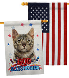 Patriotic Bengal - Pets Nature Vertical Impressions Decorative Flags HG120116 Made In USA