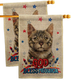 Patriotic Bengal - Pets Nature Vertical Impressions Decorative Flags HG120116 Made In USA