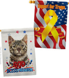 Patriotic Bengal - Pets Nature Vertical Impressions Decorative Flags HG120116 Made In USA