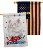 Patriotic German Long Hair - Pets Nature Vertical Impressions Decorative Flags HG120137 Made In USA