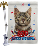 Patriotic Bengal - Pets Nature Vertical Impressions Decorative Flags HG120116 Made In USA