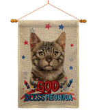 Patriotic Bengal - Pets Nature Vertical Impressions Decorative Flags HG120116 Made In USA