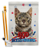 Patriotic Bengal - Pets Nature Vertical Impressions Decorative Flags HG120116 Made In USA