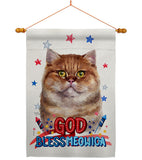 Patriotic British Short Hair - Pets Nature Vertical Impressions Decorative Flags HG120125 Made In USA