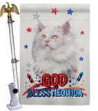 Patriotic German Long Hair - Pets Nature Vertical Impressions Decorative Flags HG120137 Made In USA