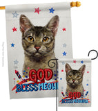 Patriotic Abyssiniar - Pets Nature Vertical Impressions Decorative Flags HG120104 Made In USA