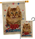 Patriotic Amerian Curl - Pets Nature Vertical Impressions Decorative Flags HG120108 Made In USA