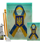 Stand with Ukraine - Support Inspirational Vertical Impressions Decorative Flags HG170258 Made In USA