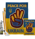 Peace Ukraine - Support Inspirational Vertical Impressions Decorative Flags HG170272 Made In USA