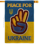 Peace Ukraine - Support Inspirational Vertical Impressions Decorative Flags HG170272 Made In USA