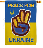 Peace Ukraine - Support Inspirational Vertical Impressions Decorative Flags HG170272 Made In USA