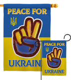 Peace Ukraine - Support Inspirational Vertical Impressions Decorative Flags HG170272 Made In USA