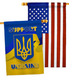 Support Ukraine - Support Inspirational Vertical Impressions Decorative Flags HG120090 Made In USA