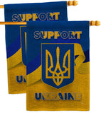 Support Ukraine - Support Inspirational Vertical Impressions Decorative Flags HG120090 Made In USA