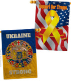 Ukraine Strong - Support Inspirational Vertical Impressions Decorative Flags HG120091 Made In USA