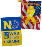 No War, Save Ukraine - Support Inspirational Vertical Impressions Decorative Flags HG120095 Made In USA