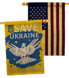 Save Ukraine - Support Inspirational Vertical Impressions Decorative Flags HG170269 Made In USA