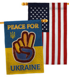 Peace Ukraine - Support Inspirational Vertical Impressions Decorative Flags HG170272 Made In USA