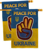 Peace Ukraine - Support Inspirational Vertical Impressions Decorative Flags HG170272 Made In USA