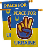 Peace Ukraine - Support Inspirational Vertical Impressions Decorative Flags HG170272 Made In USA