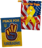 Peace Ukraine - Support Inspirational Vertical Impressions Decorative Flags HG170272 Made In USA