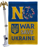 No War, Save Ukraine - Support Inspirational Vertical Impressions Decorative Flags HG120095 Made In USA