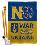 No War, Save Ukraine - Support Inspirational Vertical Impressions Decorative Flags HG120095 Made In USA