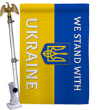 Stand With Ukraine - Support Inspirational Horizontal Impressions Decorative Flags HG141203 Made In USA