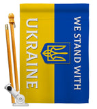 Stand With Ukraine - Support Inspirational Horizontal Impressions Decorative Flags HG141203 Made In USA