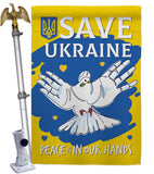 Save Ukraine - Support Inspirational Vertical Impressions Decorative Flags HG170269 Made In USA