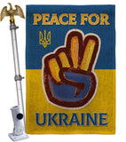 Peace Ukraine - Support Inspirational Vertical Impressions Decorative Flags HG170272 Made In USA