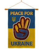 Peace Ukraine - Support Inspirational Vertical Impressions Decorative Flags HG170272 Made In USA