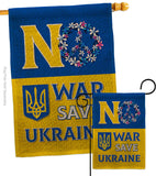 No War, Save Ukraine - Support Inspirational Vertical Impressions Decorative Flags HG120095 Made In USA
