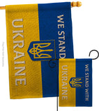 Stand With Ukraine - Support Inspirational Horizontal Impressions Decorative Flags HG141203 Made In USA