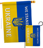 Stand With Ukraine - Support Inspirational Horizontal Impressions Decorative Flags HG141203 Made In USA