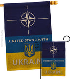 NATO Stand With Ukraine - Support Inspirational Vertical Impressions Decorative Flags HG170265 Made In USA