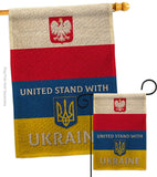 Poland Stand With Ukraine - Support Inspirational Vertical Impressions Decorative Flags HG170266 Made In USA
