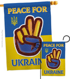 Peace Ukraine - Support Inspirational Vertical Impressions Decorative Flags HG170272 Made In USA