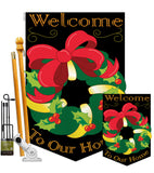 Christmas Reef - Christmas Winter Vertical Applique Decorative Flags HG114069