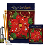 Poinsettia Love - Christmas Winter Vertical Impressions Decorative Flags HG114087 Made In USA
