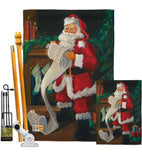 Santa's List - Christmas Winter Vertical Impressions Decorative Flags HG114088 Made In USA