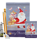 Santa's Star - Christmas Winter Vertical Impressions Decorative Flags HG114089 Made In USA