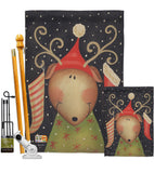 Reindeer - Christmas Winter Vertical Impressions Decorative Flags HG114093 Made In USA