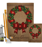 Wreath - Christmas Winter Vertical Impressions Decorative Flags HG114108 Made In USA