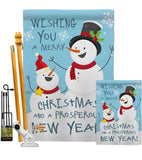 Snowman Wishing You - Christmas Winter Vertical Impressions Decorative Flags HG114146 Made In USA