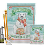 My Bear Hands - Christmas Winter Vertical Impressions Decorative Flags HG114156 Made In USA