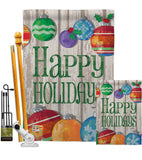 Colorful Ornament Holidays - Christmas Winter Vertical Impressions Decorative Flags HG114186 Made In USA