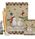 Have Fun at Christmas - Christmas Winter Vertical Impressions Decorative Flags HG114187 Made In USA