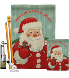 Sweet Home Santa - Christmas Winter Vertical Impressions Decorative Flags HG114200 Made In USA