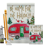 Home For Holidays - Christmas Winter Vertical Impressions Decorative Flags HG114201 Made In USA